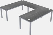 U shaped desk with hutch