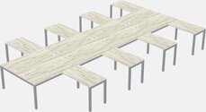 Wood l shaped desk