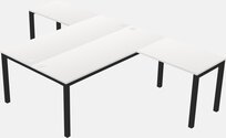 L shaped desk with hutch for small spaces