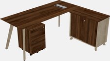 Corner desk with storage