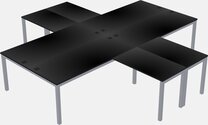 L shaped modern office desk