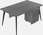 Wood desk long