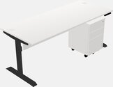 Sit stand desk grey