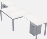 Pilsen l shaped desk with walnut top
