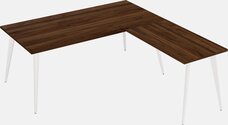 White l shaped corner desk