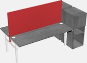 White stand up desk