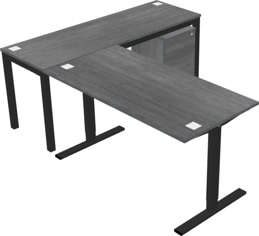 Upgrade your workspace with our exceptional long L-shaped desk, designed for maximum functionality and style. Perfect for any office or home office, this desk offers ample space for all your work needs while adding a touch of elegance to your decor. Don't settle for a basic desk, elevate your productivity with our top-of-the-line L-shaped desk today!