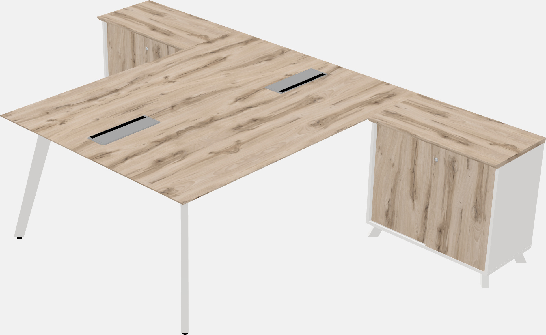 L-shaped shared desk