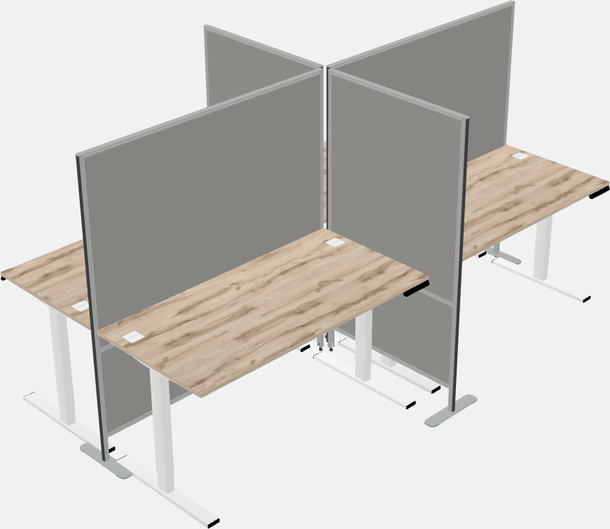 Cubicoli rettangolari condivisi sit-to-stand