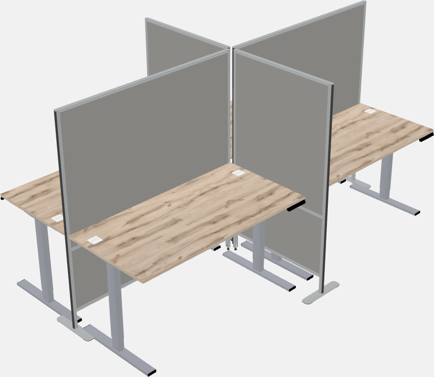 Cubicoli rettangolari condivisi sit-to-stand