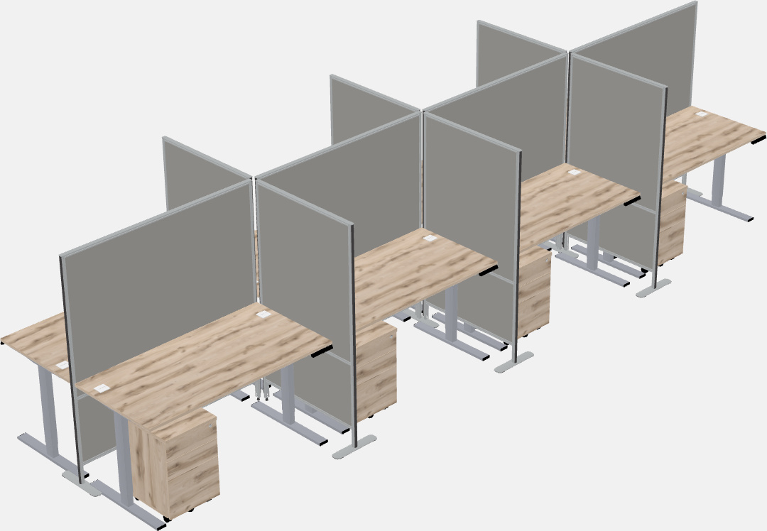 Cubicoli rettangolari condivisi sit-to-stand