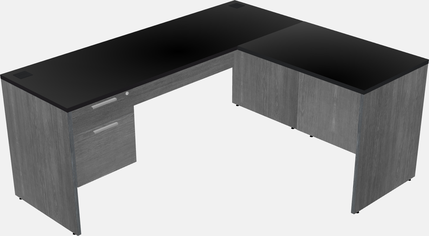 L-shaped office desk