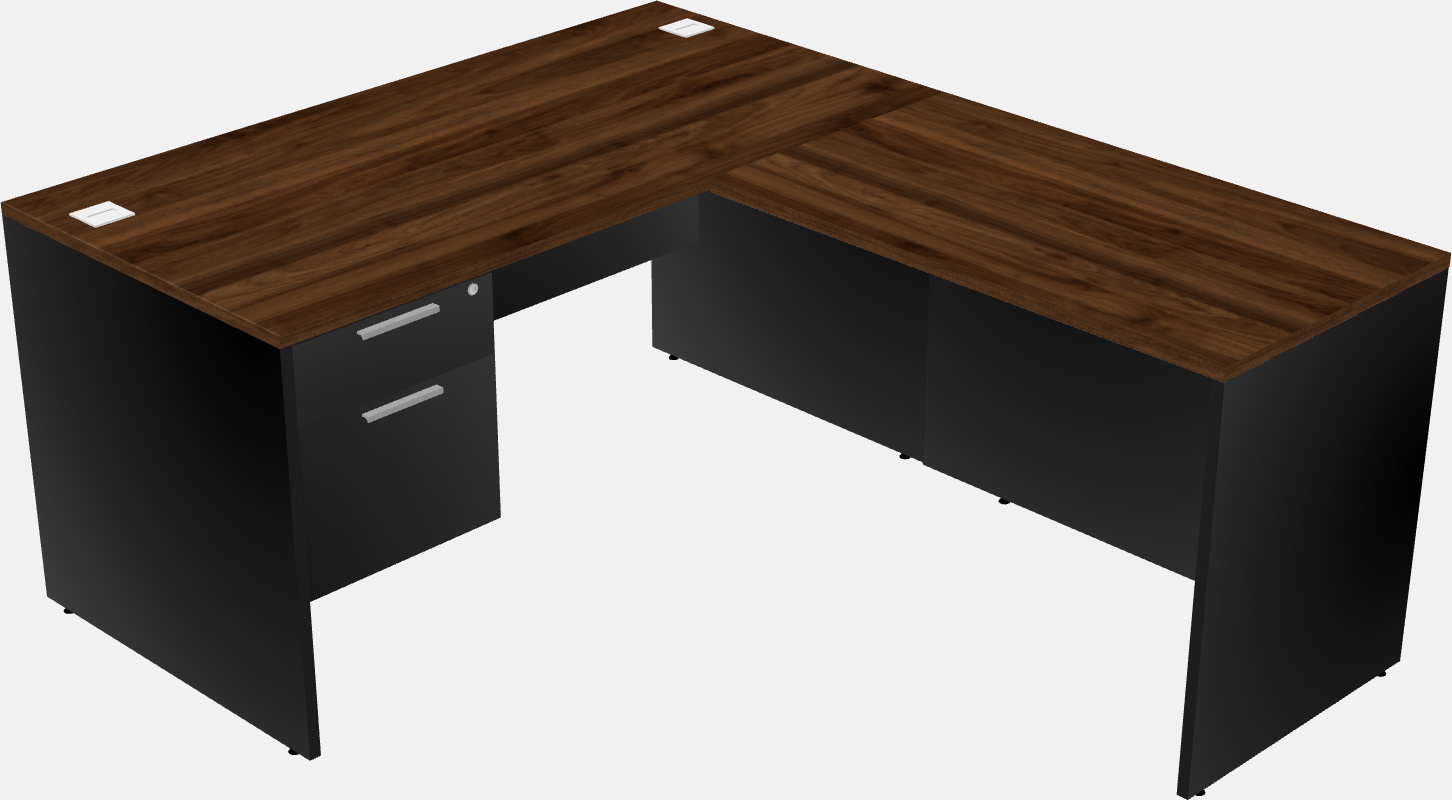 L-shaped office desk