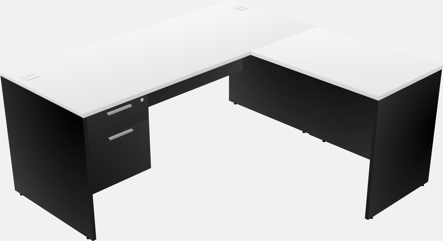 L-shaped office desk