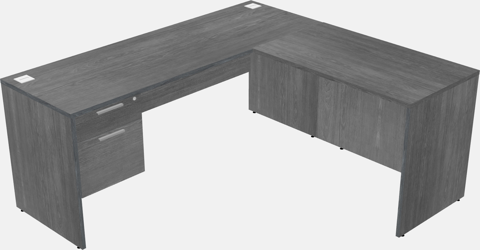 L-shaped office desk