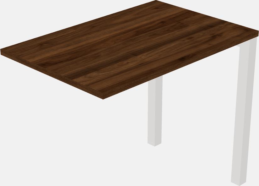 Desk return - metal base - wooden at panel system