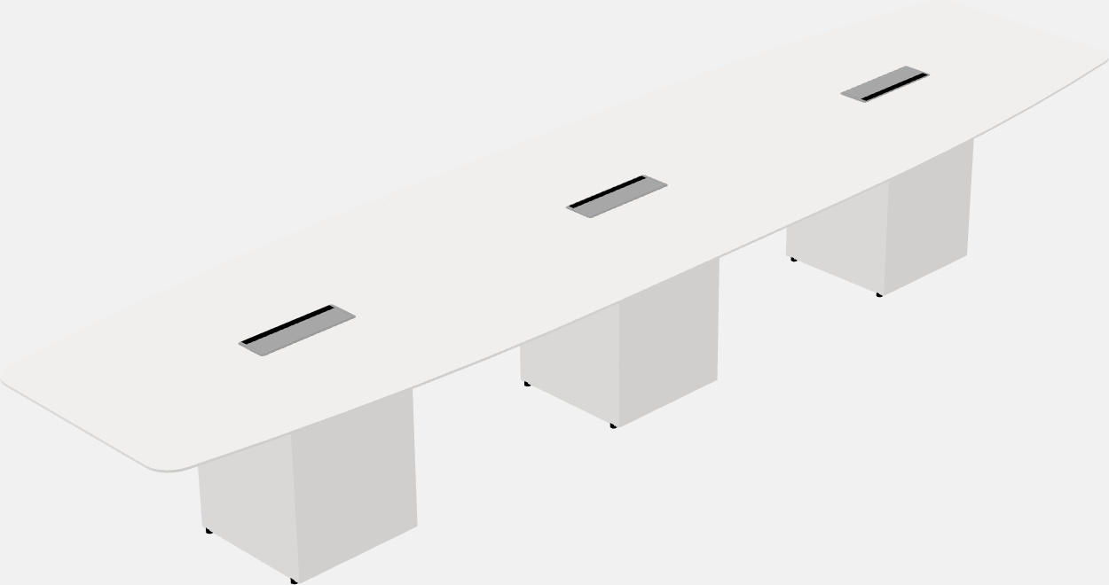 Boat-shaped meeting table