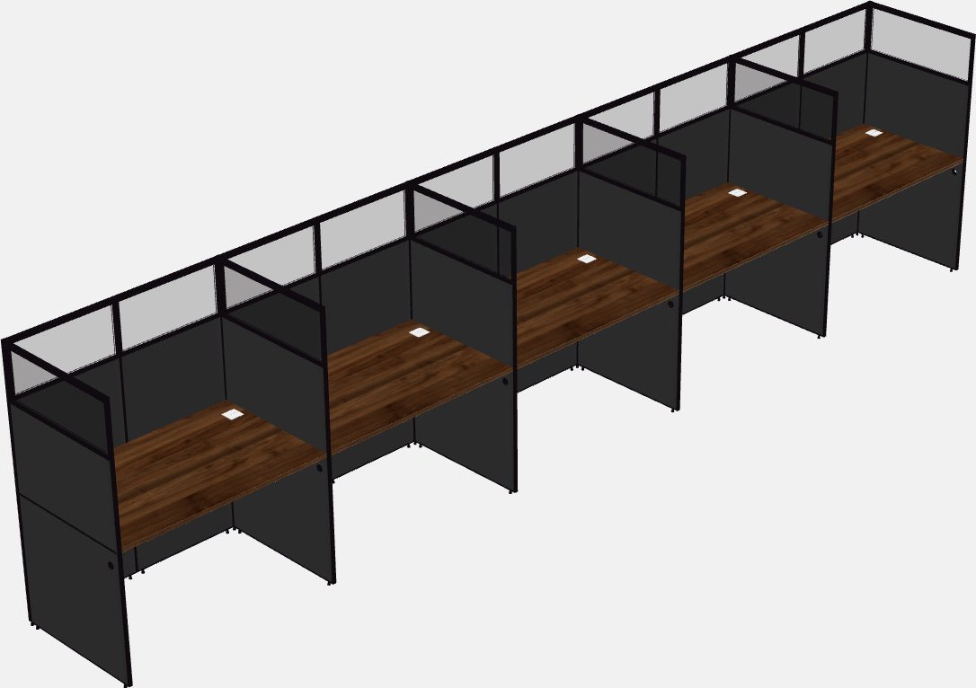 Cubículo rectangular compartido