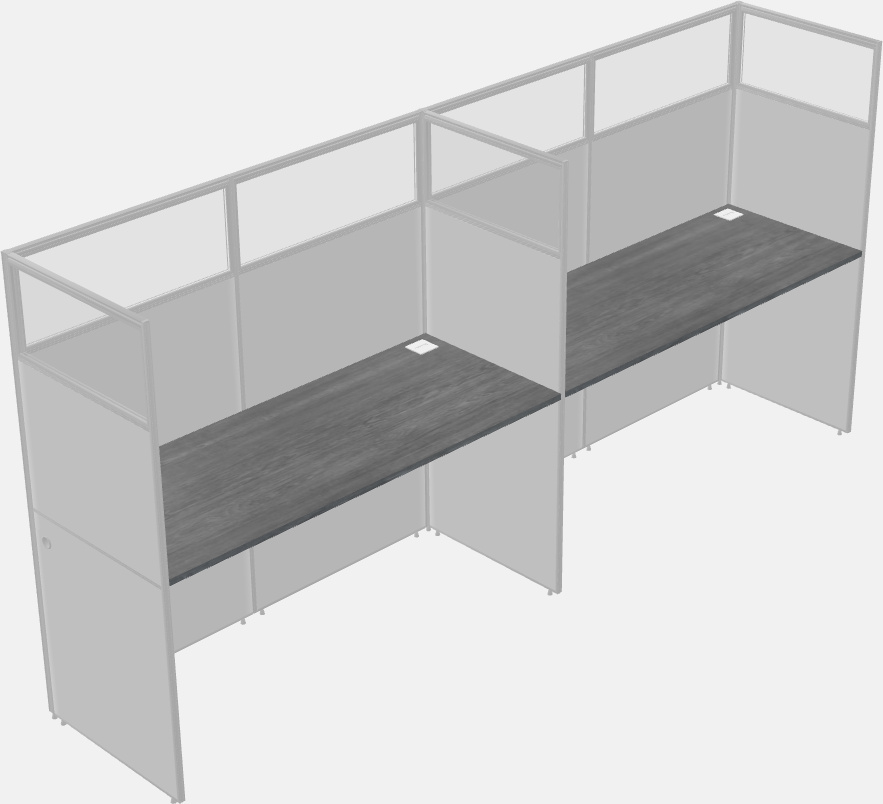 Cubículo rectangular compartido