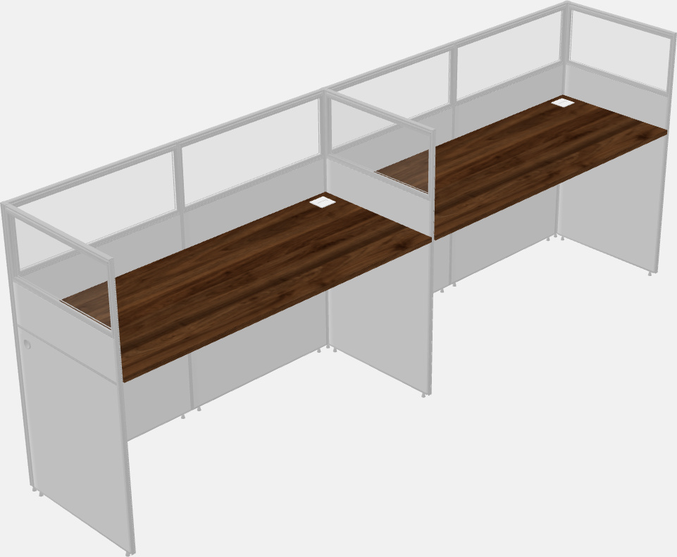 Cubículo rectangular compartido