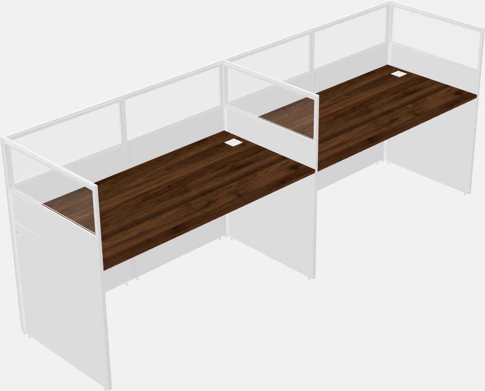 Cubículo rectangular compartido