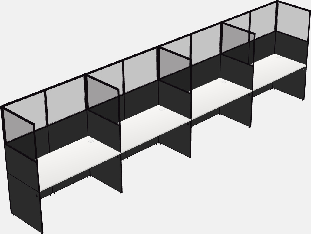 Cubículo rectangular compartido