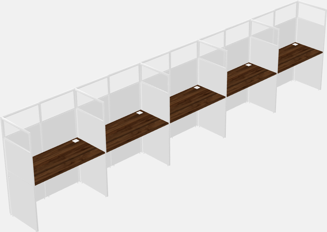 Cubículo rectangular compartido