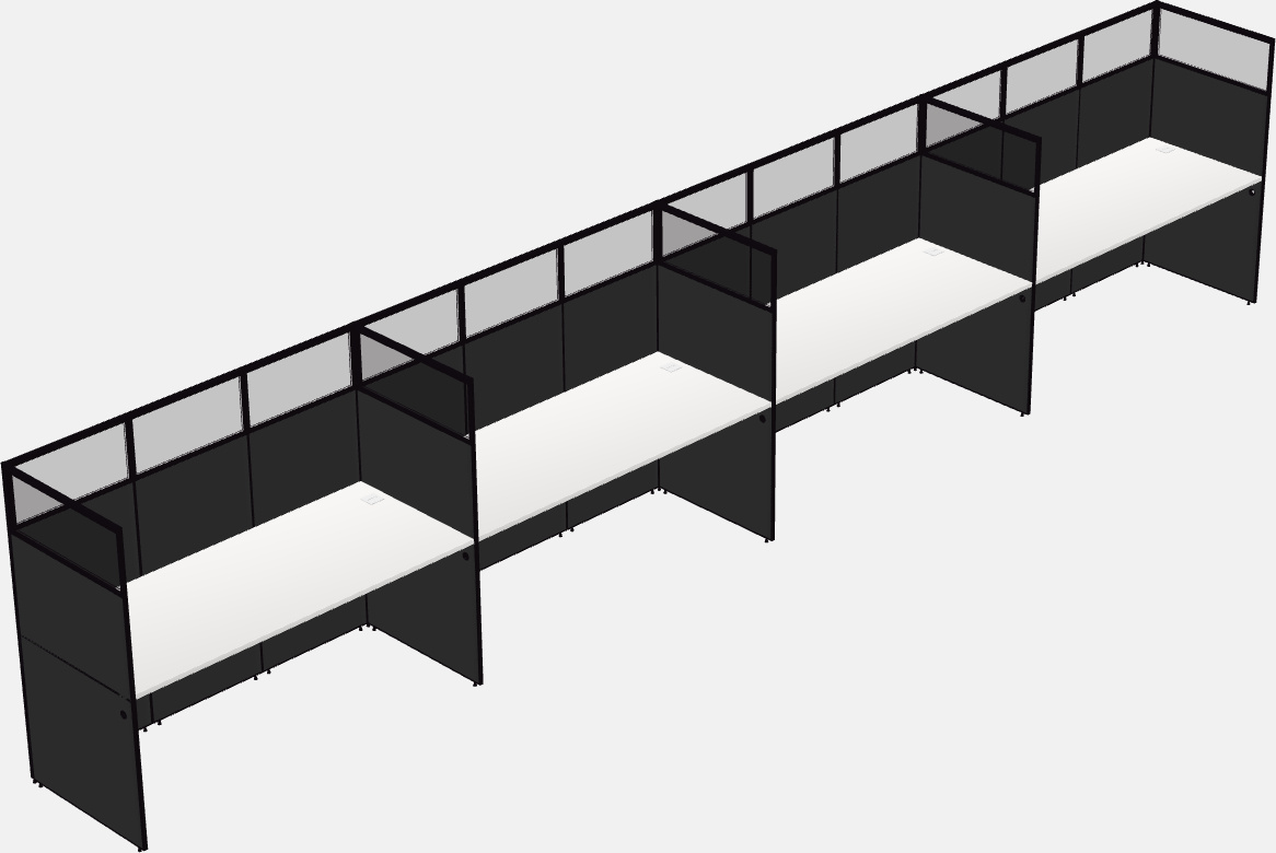 Cubículo rectangular compartido