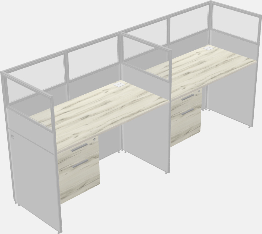 Cubículo rectangular compartido