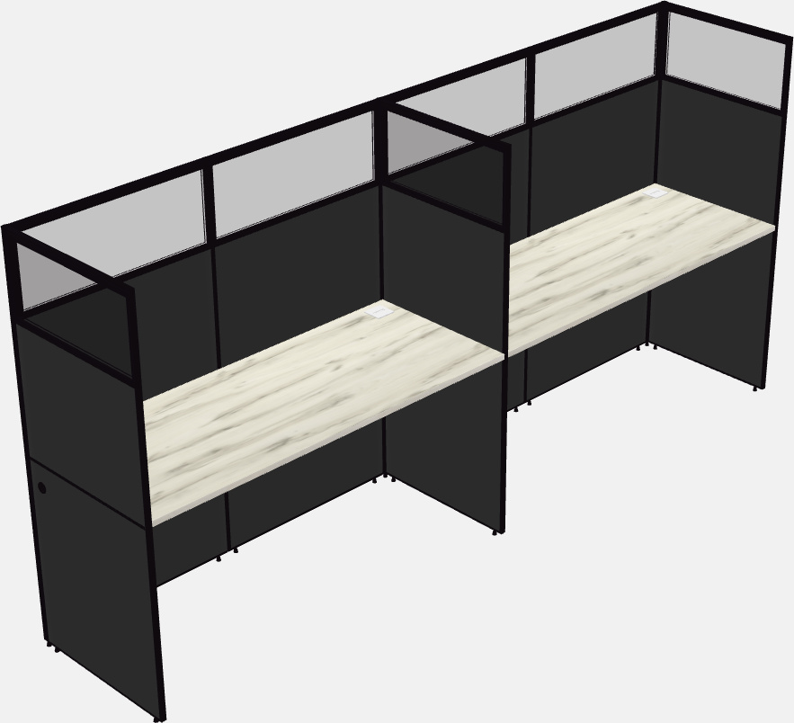 Cubículo rectangular compartido