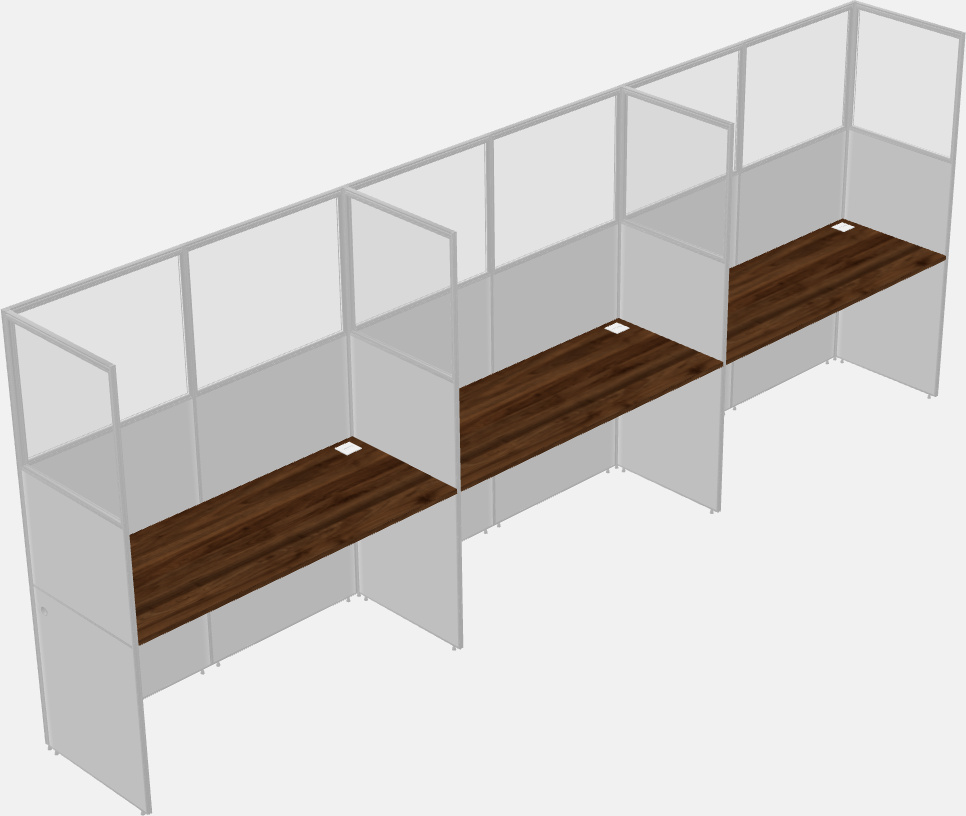 Cubículo rectangular compartido