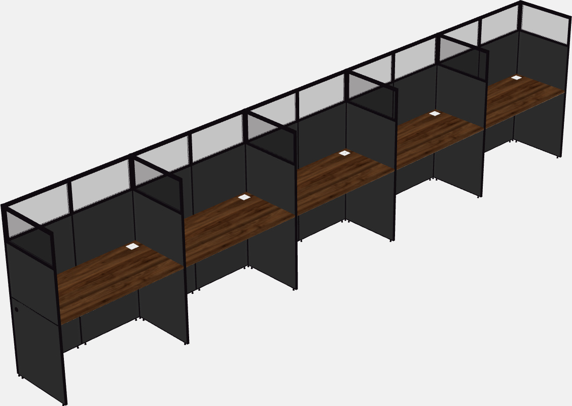 Cubículo rectangular compartido