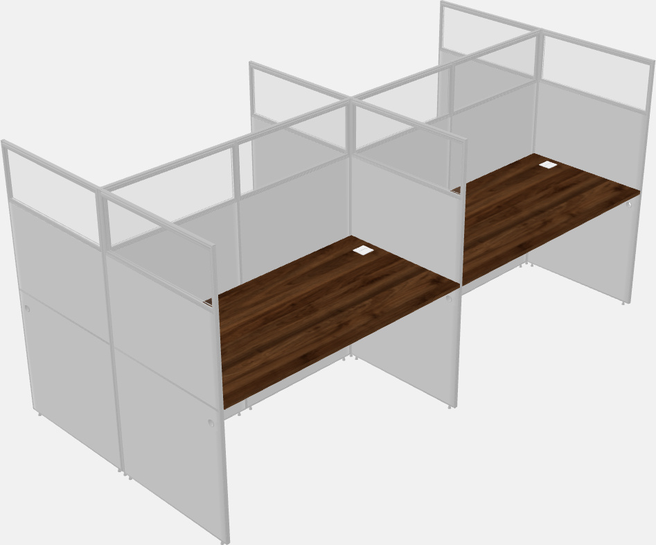 Cubículo rectangular compartido