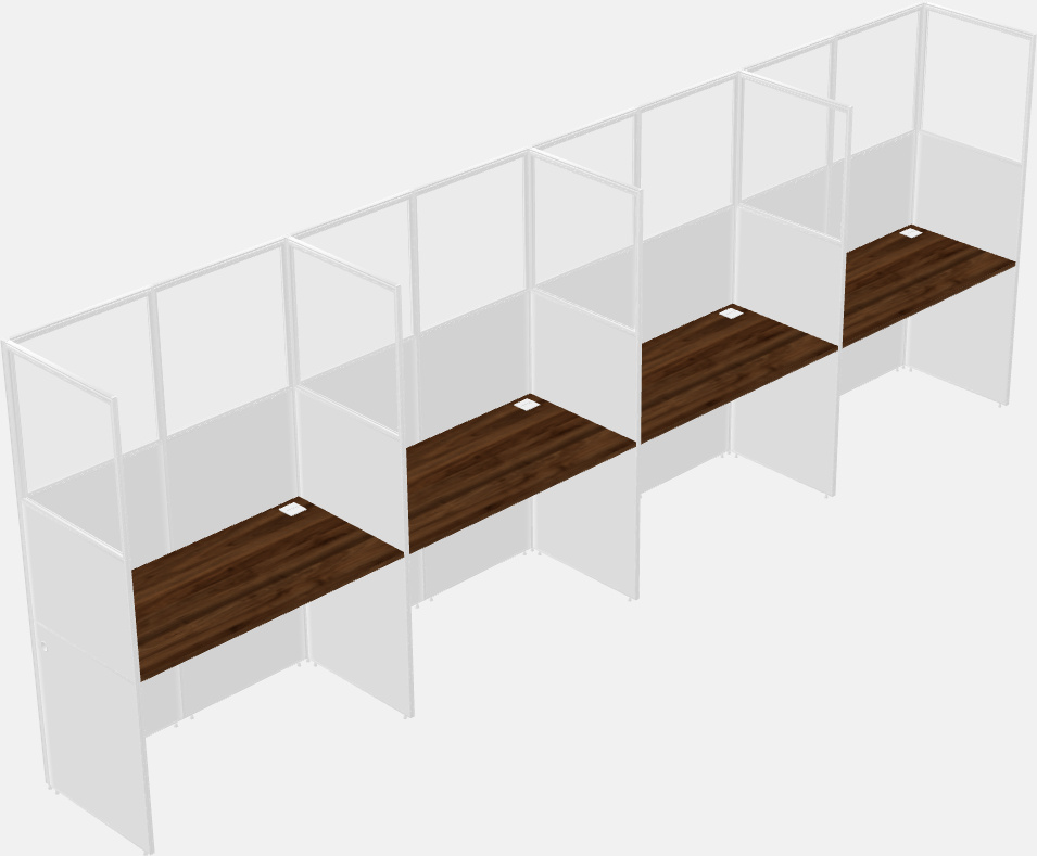 Cubículo rectangular compartido