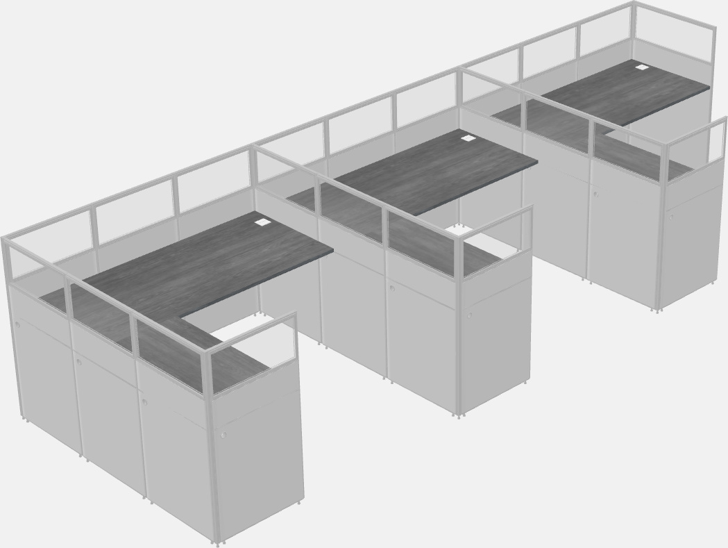 Cabine partagée en forme de l