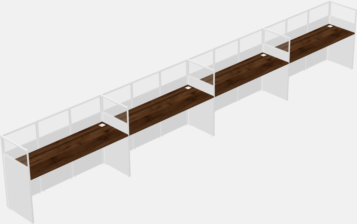 Cubículo rectangular compartido