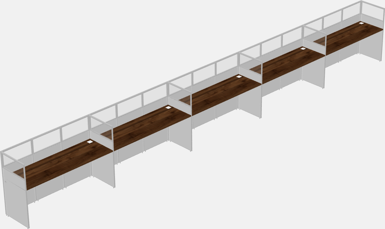 Cubículo rectangular compartido