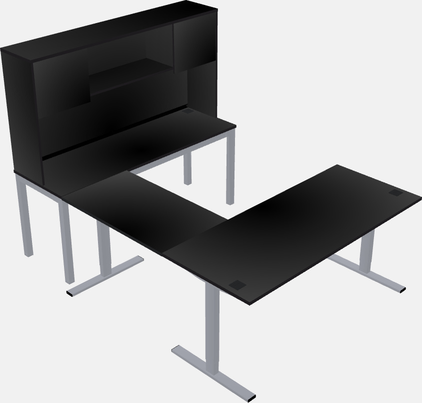 Scrivania a forma di u sit-to-stand