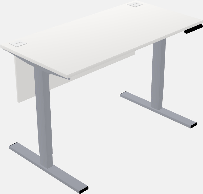 Sit-to-stand rectangular desk