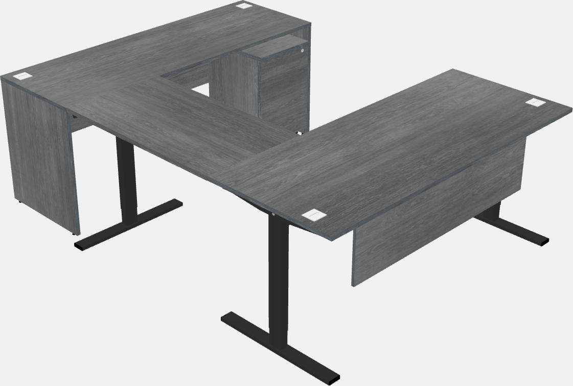 Mesa em forma de u sit-to-stand