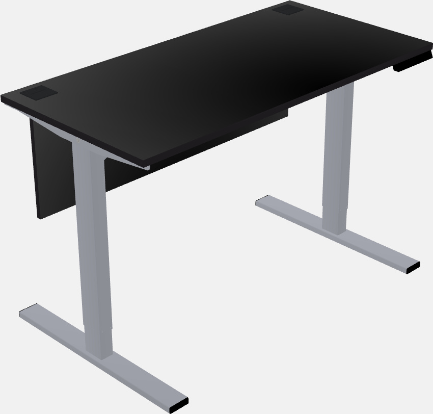 Sit-to-stand na rectangular desk