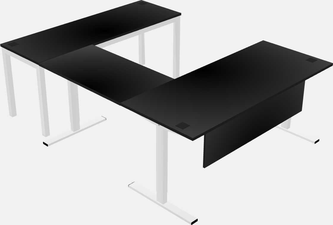 Sit-to-stand u-shaped desk