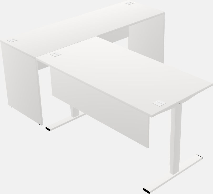 Sitz-steh-schreibtisch in l-form