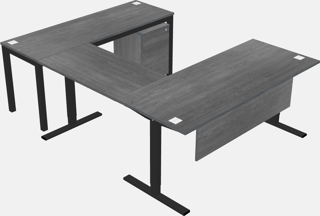 Mesa em forma de u sit-to-stand