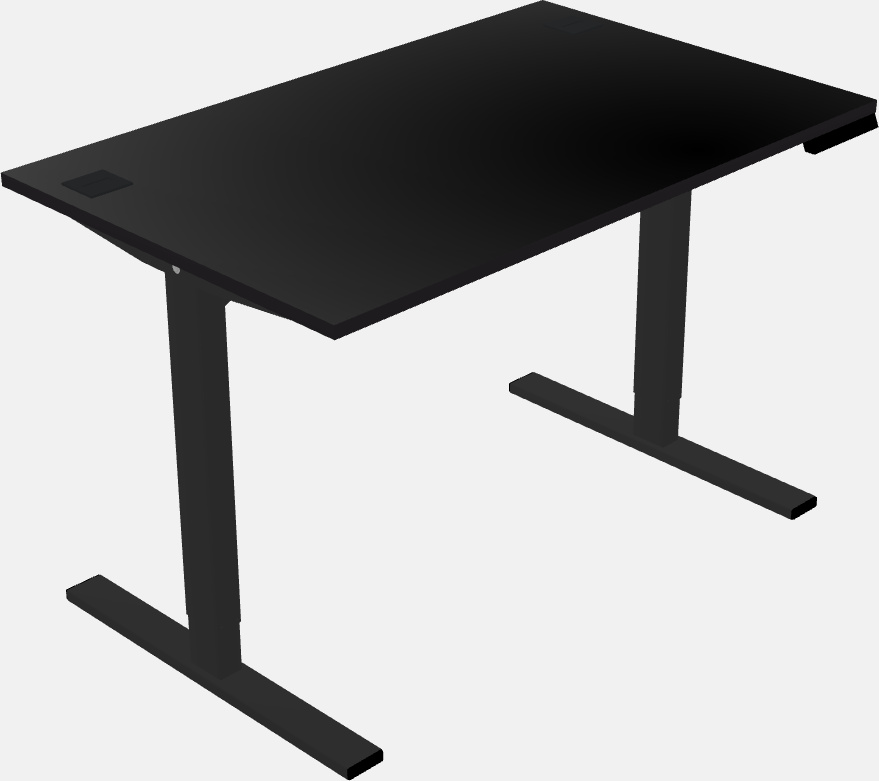 Sit-to-stand na rectangular desk