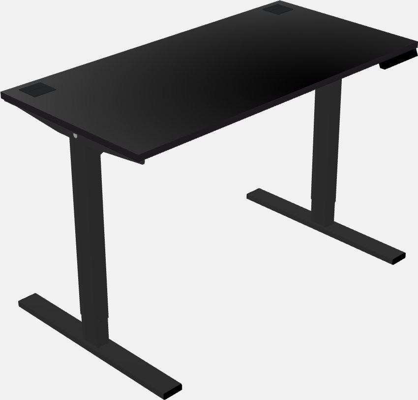 Sit-to-stand na rectangular desk