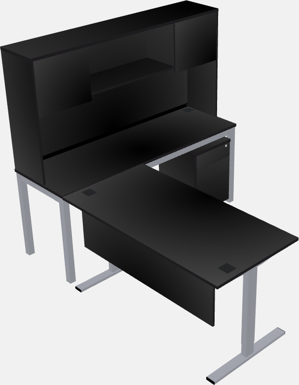 Sit-to-stand na l-shaped na mesa