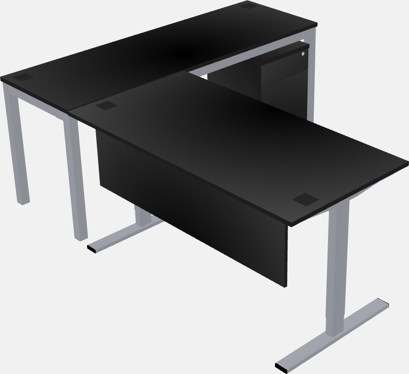 Sit-to-stand na l-shaped na mesa