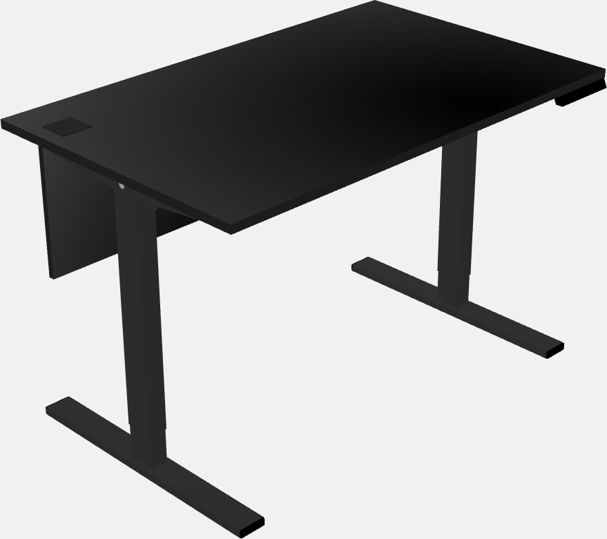 Sit-to-stand na rectangular desk