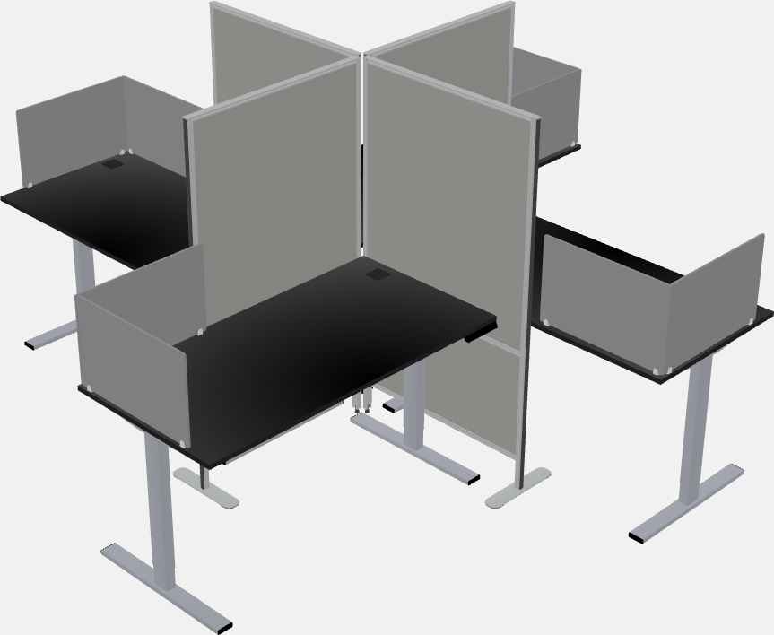 Sit-to-stand na mga cubicle